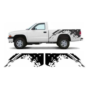 Imagem de Par Adesivo Laterais Caçamba Compatível Dodge Dakota Cmba208 - SPTS