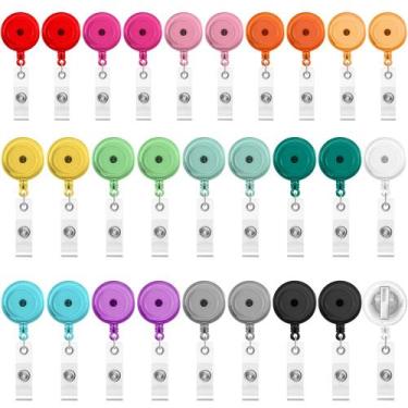 Imagem de Badge Reel Retrátil Bulk PerKoop 28 unidades com clipe de jacaré