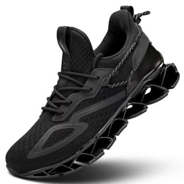 Imagem de Sapato Oxford masculino casual leve com cadarço moderno tênis de caminhada, Azul, 39