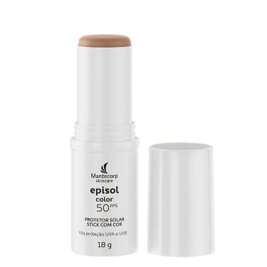 Imagem de Protetor Solar Stick Mantecorp Episol Color FPS50 com Cor Claro 18g