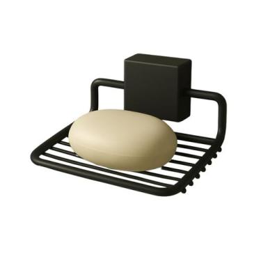 Imagem de saboneteira de parede box com adesivo 3m e parafuso porta sabonete com