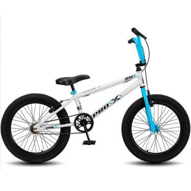 Imagem de Bicicleta Aro 20 Bmx Pro-X Infantil Série 1 Aro Branco+Azul