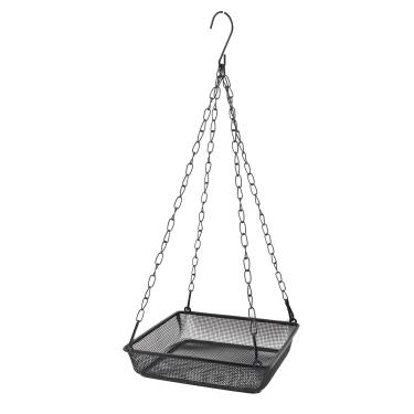 Imagem de LiebeWH Mesh de Malha de Metal Pendurado No Alimentador de Pássaro Bandeja de Alimentação Espaçosa para Vários Pássaros, Desfrute da Beleza da Natureza No Seu Quintal, 1 X Alimentador Suspenso