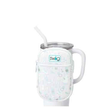 Imagem de Swig Life Bolsa Mega Caneca, Bolsa para Garrafa de Água com Alça Ajustável, Pochete de Garrafa de Água com Bolso para Telefone com Zíper, Acessórios para Copo (Bride to Be)