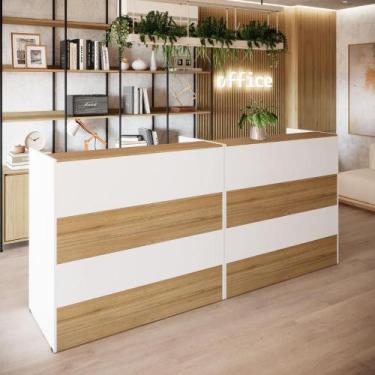 Imagem de Balcões para Atendimento Recepção Escritório 180 cm F5 - F5 Office G, 