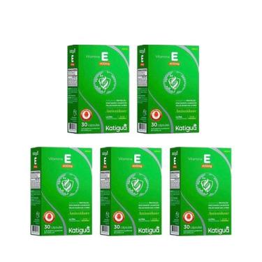 Imagem de Kit 5 Vitamina E 400mg 30 Cápsulas Katigua