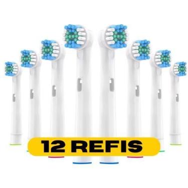 Imagem de Kit 12 Peças Refil Oral B Compatível Escova Elétrica Premium - Genéric