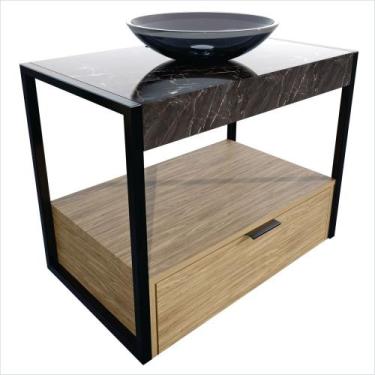 Imagem de Gabinete Creta em porcelanato 71,2cm X 68,0cm X 43,0cm - Cris Metal