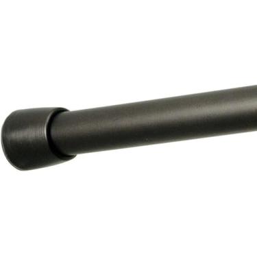 Imagem de iDesign Haste de tensão de metal Camafeu, haste de cortina personalizável ajustável para banheira, chuveiro, armário, porta, 66-42 polegadas, bronze