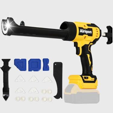 Imagem de Pistola de calafetagem sem fio compatível com bateria Dewalt 20V MAX, pistola de calafetagem elétrica atualizada, ferramentas de calafetagem de silicone, 6 velocidades ajustáveis, 300 ml para