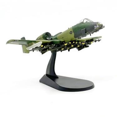 Imagem de LATUROP 1:100 Scale A-10A Warthog Fighter Jet Model Camouflage Coating, Highly Realistic Alloy Airplane Model, US Military Aircraft Model, Metal Diecast, Combat Attack Airplane Model.