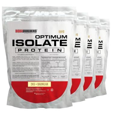 Imagem de Kit 4x Whey Isolado Optimum Isolate Protein 2kg - Bodybuilders (Médio, Baunilha)