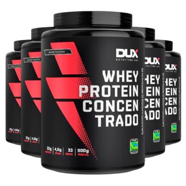 Imagem de Kit 5 Whey Protein Concentrado Dux Sabor Neutro 900g