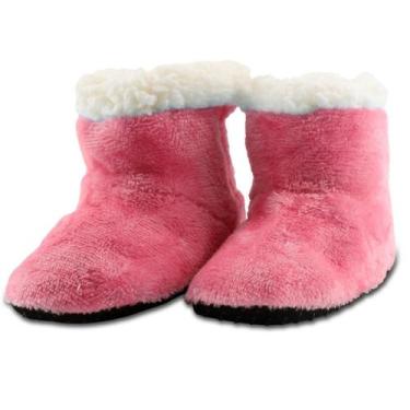 Imagem de Pantufa Infantil Bebe Rosa Peluciada com Fechamento por Contato - Gici