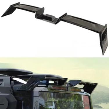 Imagem de Asa de spoiler traseiro de carro compatível com Jetour T2 VEE Acessórios externos Spoiler de porta-malas Spoiler de asa de teto Spoiler de telhado Kit de corpo de queixo (VEER preto brilhante)