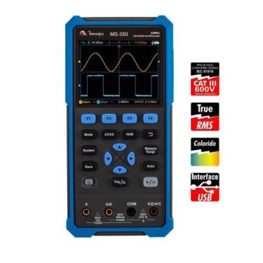Imagem de Osciloscópio Digital Portátil 50Mhz 2 Canais Minipa MS-350