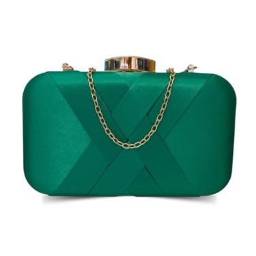 Imagem de Bolsa Clutch Carteira De Mão Fashion Vera Deslumbrante Compacta (Verde)