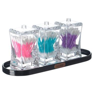 Imagem de Bandeja Com Espelho Decorativa P/ Maquiagem Perfume Banheiro - PGB, Pr