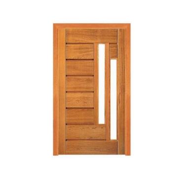 Imagem de Porta Pivotante Horizontal com Visor Duplo - Madeira Maciça - Angelim 