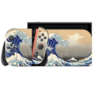 Imagem de Skin Wrap for Switch 2, Full Set Vinyl Decal Cover Sticker for Game Console Joycons, Handle Grips & Dock (Beige)