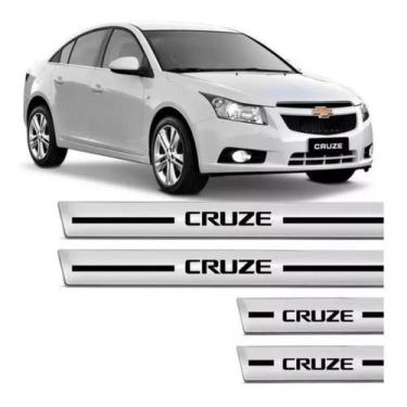 Imagem de Jogo De Soleira Resinada Chevrolet Cruze 2011 A 2018 Cromo - Resitank