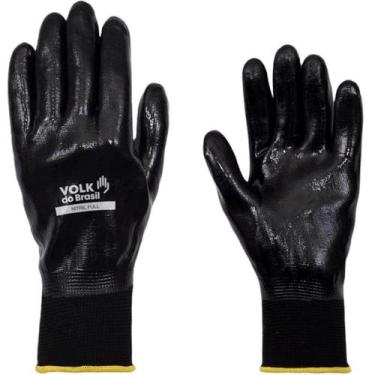 Imagem de Luva Segurança Nitril Full Preta Volk EPI CA 25280, P, Preto