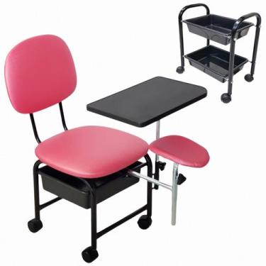Imagem de Kit Manicure Cadeira Cirandinha com tampo articulado e Parapé removíve