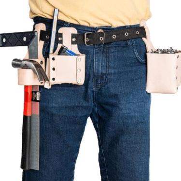 Imagem de Cinto para Carpinteiro em Couro Atanado Natural - Real Acessórios, Pre