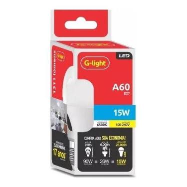 Imagem de Lampada led bulbo 15w 6500k e27 autovolt g-light
