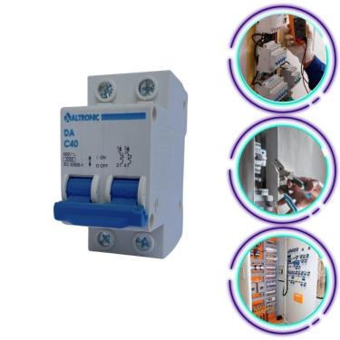 Imagem de Disjuntor Bipolar 40A Curva C Tipo Din/Iec Altronic