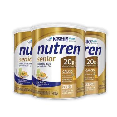 Imagem de Kit com 3 Suplemento Alimentar Nutren Senior 370g cada
