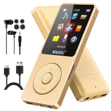 Imagem de Leitor MP3 RUIZU 64GB com Bluetooth 5.3, rádio FM Gold Tone