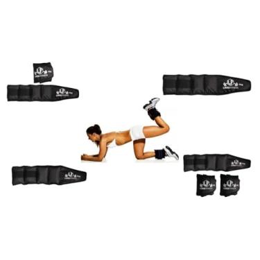 Imagem de Kit Cross Fit Funcional com 02 Pares de Caneleira Peso Tornozeleira 1kg + 2kg = Total de 6kg