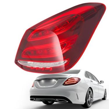 Imagem de ZXMT Conjunto de lâmpada traseira externa tipo LED compatível com Mercedes Benz C300 C400 C63 AMG W205 2015 2016 2017 2018 Lâmpada traseira de cozimento 2059062102 MB2801145 (lado direito do