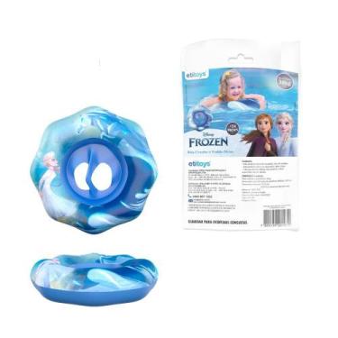 Imagem de Boia Circular Inflável Infantil Com Fralda Frozen 56 CM - Etilux
