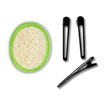Imagem de Kit Bucha de Banho Esfoliante + Prendedor de Cabelo – Cuidado Completo para o Banho
