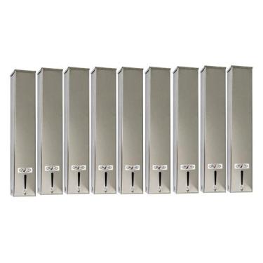 Imagem de Kit 9 Dispensers Quadrado 200ml Inox - CM Design