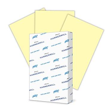 Imagem de Hammermill Papel colorido, papel para impressora Canary de 9 kg, 8,5 x 14-1 resma (500 folhas) - Feito nos EUA, papel pastel, 103358R
