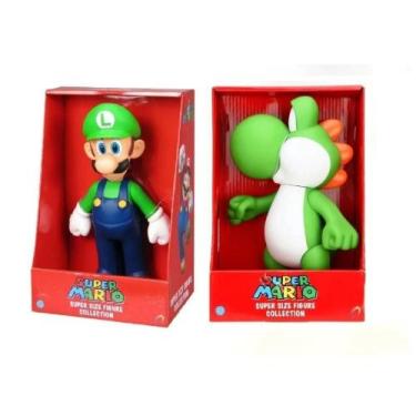 Imagem de Luigi E Yoshi - Kit 2 Bonecos Grandes - Super Size Figure Collection