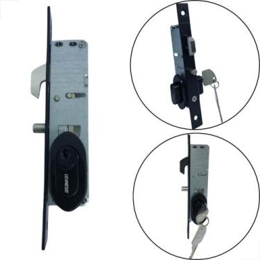 Imagem de Fechadura Bico De Papagaio Papaiz 815 Porta De Correr Preta - Udinese 