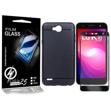 Imagem de Película Vidro 3D + Capa Emborrachada LG K10 Power LGM320 - Cell In Po