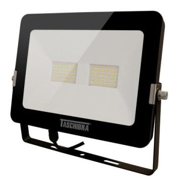 Imagem de Refletor Taschibra Led Tr Slim 50W 6500K Preto 110V