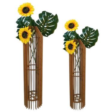 Imagem de Vaso de Chão Decorativo Grande MDF PENEDO - LENOBRE, MDF CRU, Kit com 