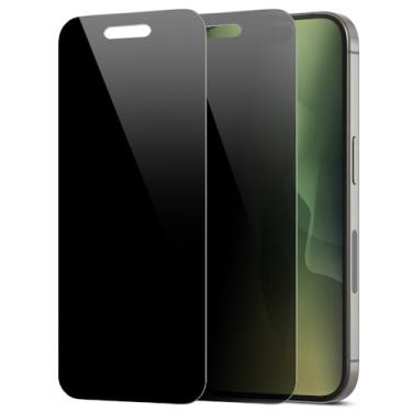 Imagem de Diacube Pacote com 2 protetores de tela de privacidade para iPhone 17 Air [anti-espião de 27°] Película híbrida de PET revestida de vidro duplo 9H ultrafina [inquebrável] resistente a arranhões, fácil