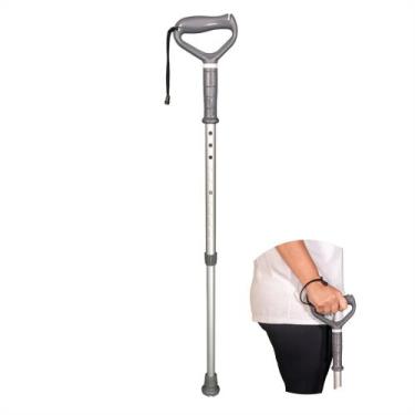 Imagem de Bengala Ortopédica Tipo T Anatômica Fixa com Regulagem Mercur Apoio Co