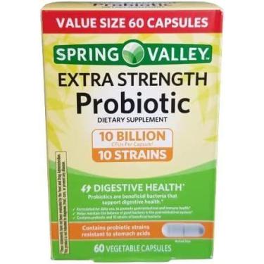 Imagem de Suplemento Spring Valley Extra Strength Probiótico 60 cápsulas - TYU