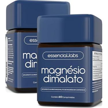 Imagem de 02 POTES DO MAGNÉSIO DIMALATO - 100% PURO E CONCENTRADO COM ALTA ABSORÇÃO- 60 COMPRIMIDOS