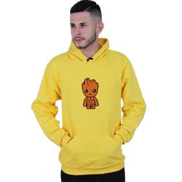 Imagem de Moletom Unissex Canguru Baby Groot Guardião - Lafre, Amarelo, M