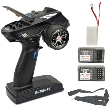 Imagem de DUMBORC X6 6 Channel Transmitter and Receiver With Battery Remote and X6F X6FG Built-in Gyro Mixed Mode Controller for RC Car/Boat/Tank