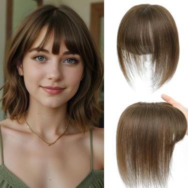 Imagem de Toppers de cabelo para mulheres com franja de cabelo humano real para mulheres com queda de cabelo 360° peças de cobertura 3 * 4,5 peças de cabelo base suíça 25 cm (marrom médio)